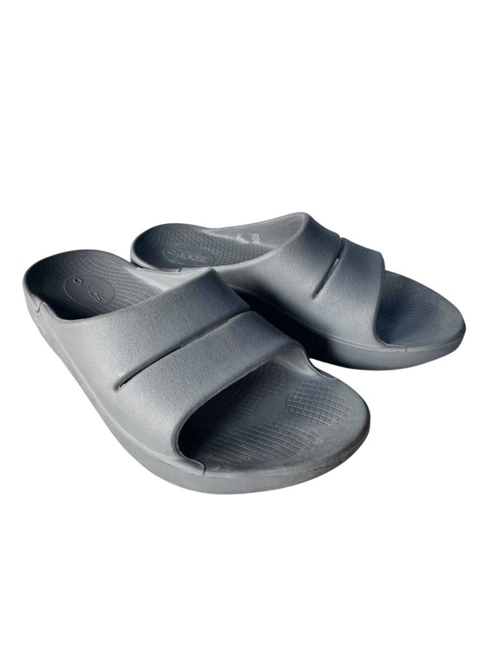 OOFOS OOAHH Women's Sz 9 Recovery Slide Sandals Slate Gray Slip Ons EUR 40